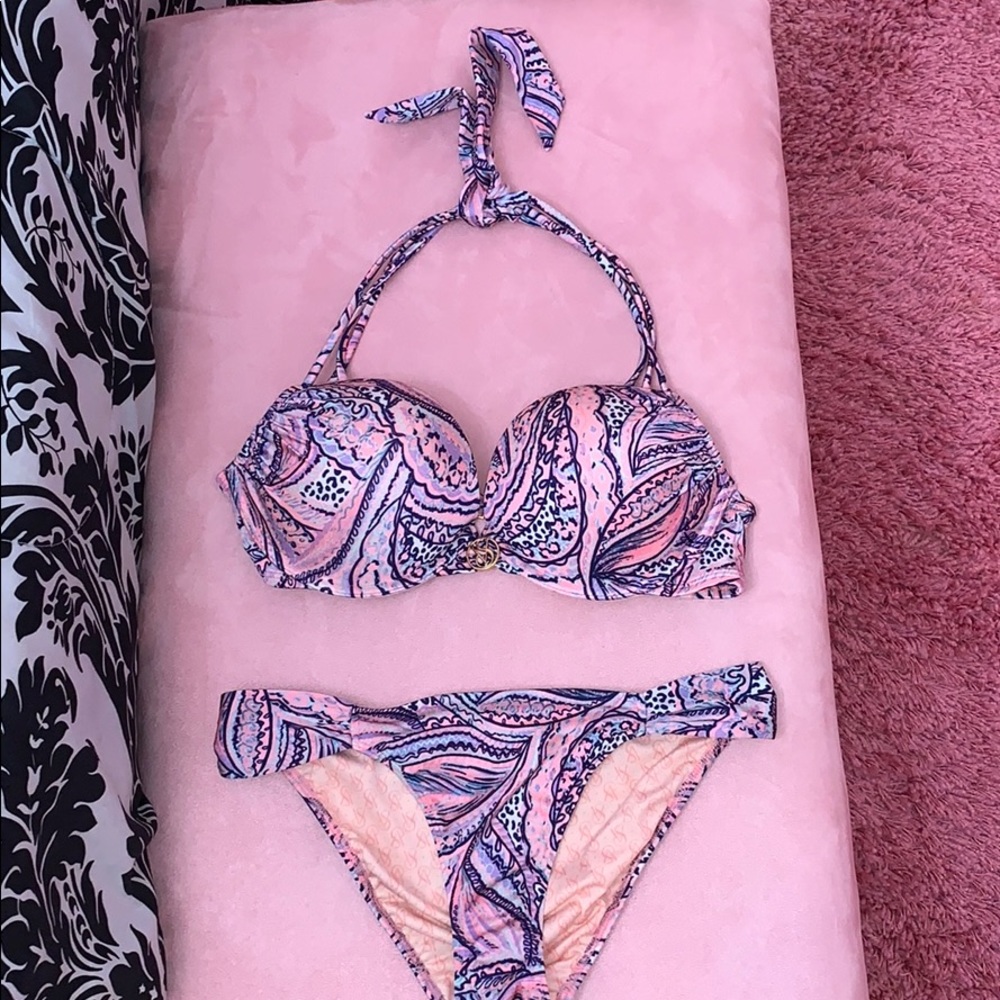 Victoria secret pink & purple bikini set